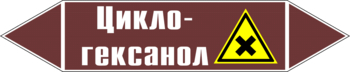 Маркировка трубопровода "циклогексанол" (пленка, 716х148 мм) - Маркировка трубопроводов - Маркировки трубопроводов "ЖИДКОСТЬ" - Магазин охраны труда ИЗО Стиль