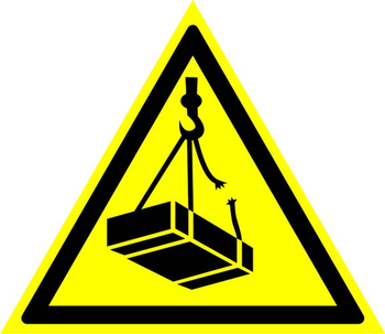 W06 опасно! возможно падение груза (пленка, сторона 200 мм) - Охрана труда на строительных площадках - Знаки безопасности - Магазин охраны труда ИЗО Стиль